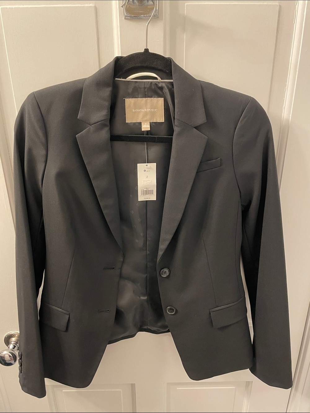 Banana Republic Black Women's Tailored Two-Button Blazer